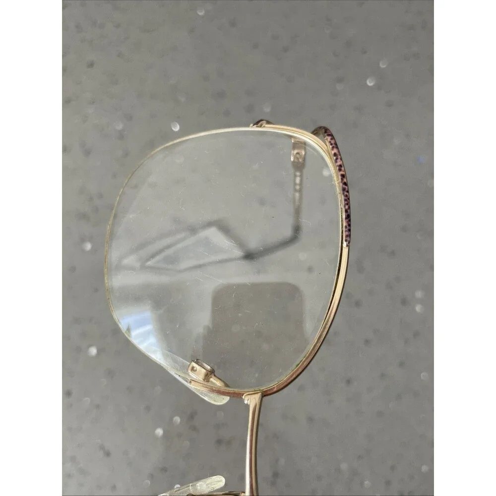 Luxottica GEP Oprah Agatecopper Eyeglasses Frames ONLY 57-18-130 half rim gold